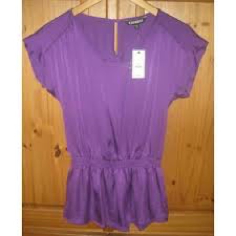 Purple ruffle top